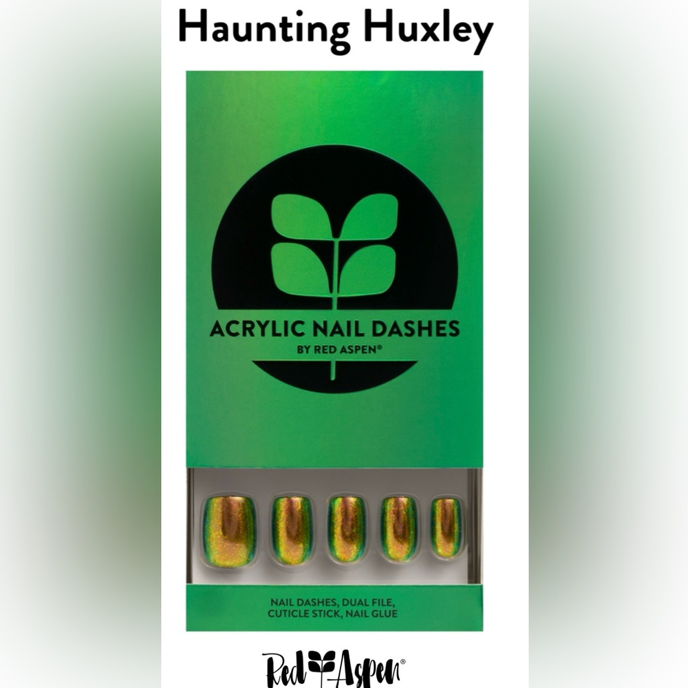 Red Aspen Nail Dashes Haunting Huxley Halloween 
Acrylic chrome holo multi b6f